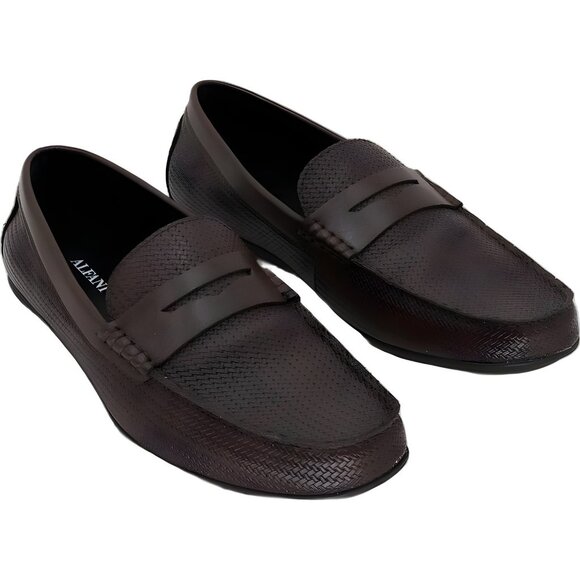 Alfani Men's Masonn Brown Slip-On Penny Loafers Driving Size 10 M US - Picture 4 of 6